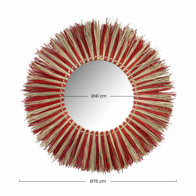 Espejo de Pared en Algas Marinas Redondo Meer Ø76cm Thinia Home Espejos de Pared 11