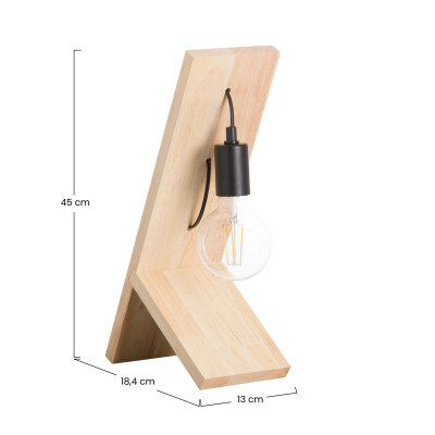 Lámpara de Mesa Natural Rua Vintage 18,4x13x45cm 7hSevenOn Deco Lámparas de Mesa 3