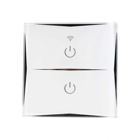 Interruptor de parede WiFi duplo através de smartphone/APP 7hSevenOn Home Tomadas inteligentes 1