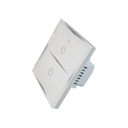 Interruptor de parede WiFi duplo através de smartphone/APP 7hSevenOn Home Tomadas inteligentes 2