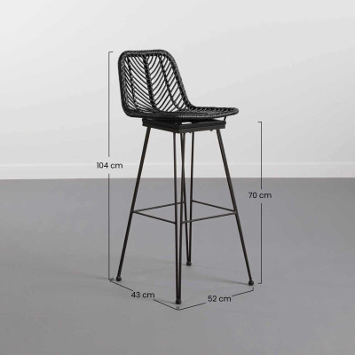 Taburete Ratán Pahoa 43x52x104cm Thinia Home Taburetes 14