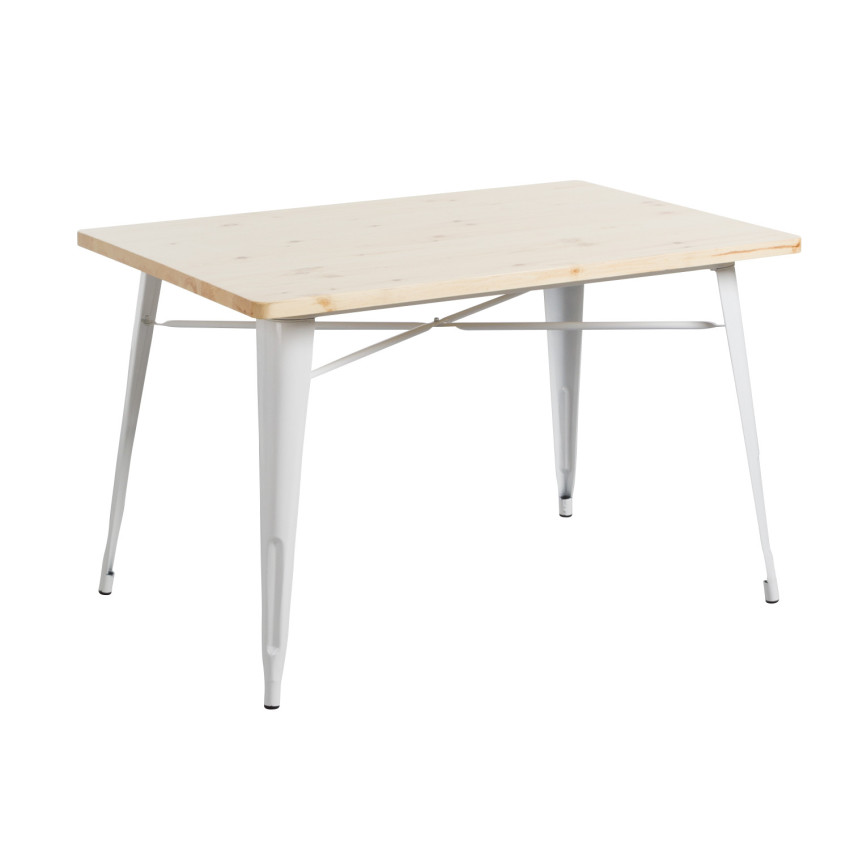 Mesa de jantar retangular em madeira de ferro 120x80x74cm Thinia Home Mesas de jantar 1