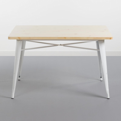 Mesa de jantar retangular em madeira de ferro 120x80x74cm Thinia Home Mesas de jantar 2