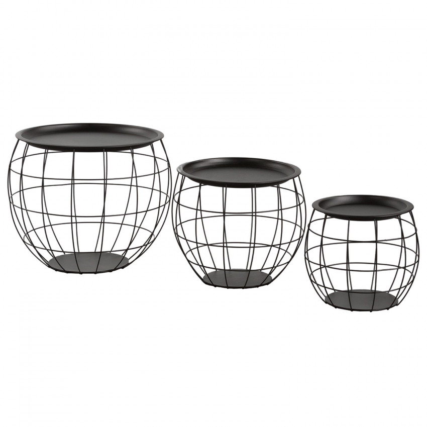 Kit 3 Mesitas de Centro Redondas Baloon Thinia Home Mesitas de Noche y Auxiliares 1