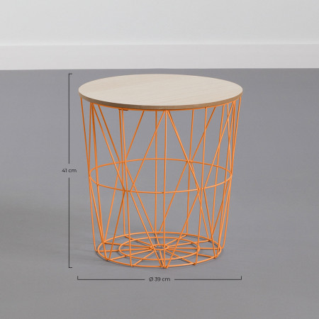 Coffee table round Storage 41x40cm Thinia Home