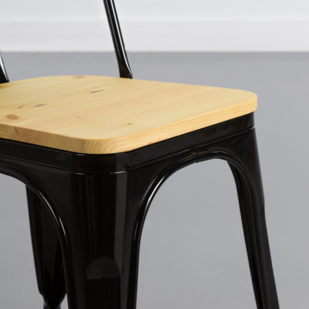 Conjunto Comedor Mesa Rectangular y 4 Sillas Iron Wood Estilo industrial Thinia Home Conjuntos de Mesa y Sillas de Comedor 12