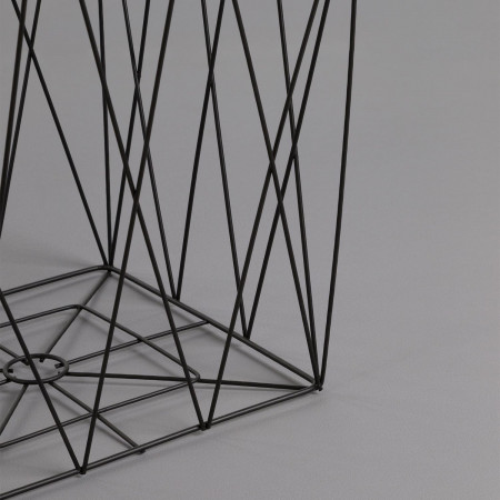 Tabuleiro de mesa de apoio quadrado Bege/Preto 44,5x37,5x37,5cm Thinia Home Mesas de cabeceira e mesas de apoio 4