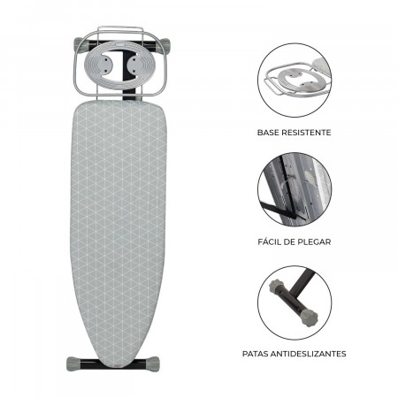Metal folding ironing board with 7house shelf | Light ironing board with adjustable height | Coffee table