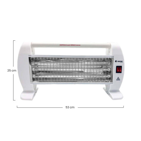 Estufa de Cuarzo Horizontal 1200W Raydan Home Estufas de Resistencia 5