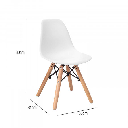 Conjunto Infantil de Mesa Redonda y 4 Sillas Blanco Thinia Home Mobiliario Infantil 5