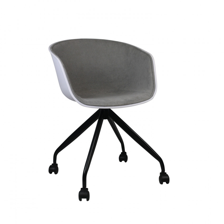 Silla de Escritorio con Ruedas Simply Gris 78,6x54x49cm Thinia Home Sillas Con Ruedas para Escritorio 1