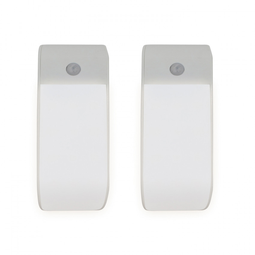 Pack 2 Luces de Noche LED Recargables USB con Sensor de Movimiento Blanco 4000K 20000H 7hSevenOn Luz de Noche 1