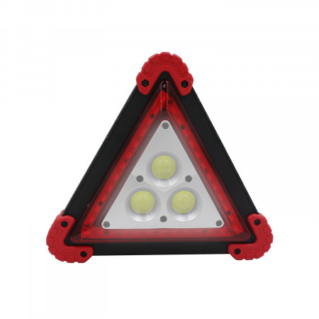 Sinal de emergência portátil triangular com 4 modos de iluminação Preto/Vermelho 7500K 20000H 7hSevenOn Tomada 1