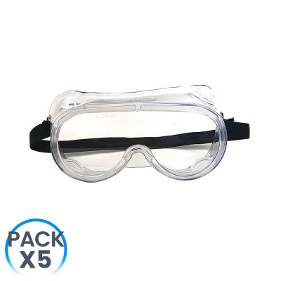 Pack 5 Gafas Protectoras Integrales Transparente O91 Herramientas 1