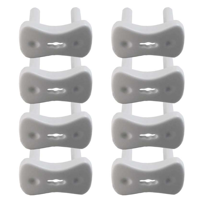 8er-Pack weiße, versenkbare Europlug-Steckdosenabdeckungen von Nine&One Tools 1