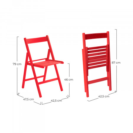 Pack 2 Sillas Plegables de Madera de Haya Barnizada 42.5x47.5x79cm Thinia Home Sillas Plegables 48 Pack 2 Sillas Plegables de Madera de Haya Barnizada 42.5x47.5x79cm Thinia Home Sillas Plegables 48