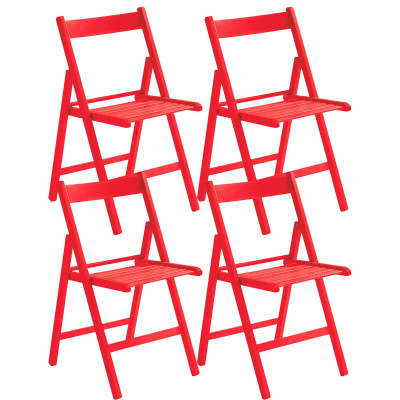 Pack 4 Sillas Plegables de Madera de Haya Barnizada Buiani Thinia Home Sillas plegables 43