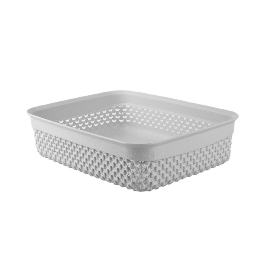 Cesto de arrumação baixo retangular 2,2 litros 7house Arrumação de casa de banho 1