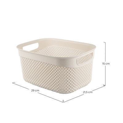 Cesta Alta de Ordenación Rectangular 6,6 Litros 7house Ordenación Baño 6