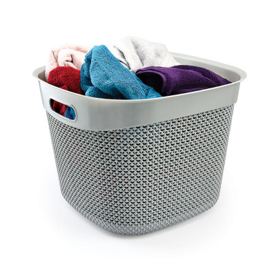 Cesta Alta Cuadrada 36 Litros 7house Ordenación Baño 1