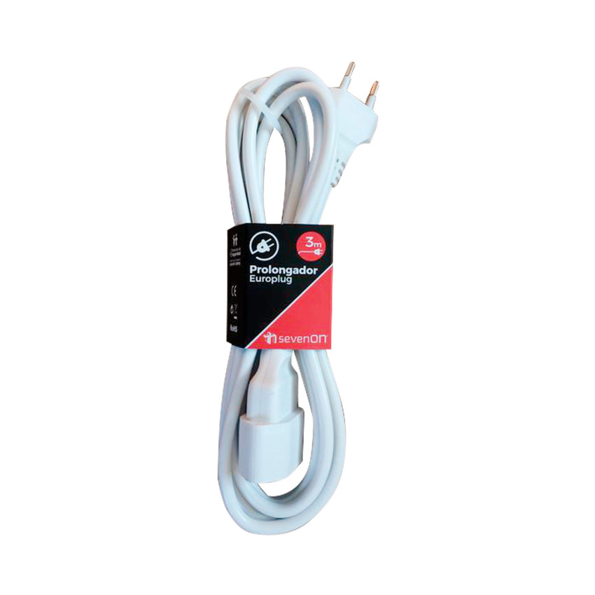 Verlängerungskabel 3 m, Europlug-Stecker/Buchse 7hSevenOn, Verlängerungskabel 1