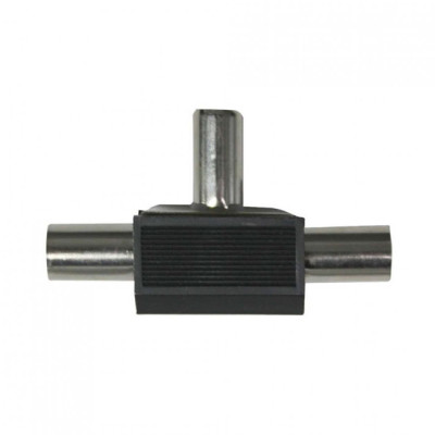 Conector Inductivo para TV T 2 Machos/1 Hembra Negro 7hSevenOn Elec TV y Telefonía 1