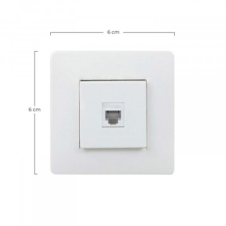 Toma de Teléfono de Superficie 4 vías 7hSevenOn Elec TV y Telefonía 2
