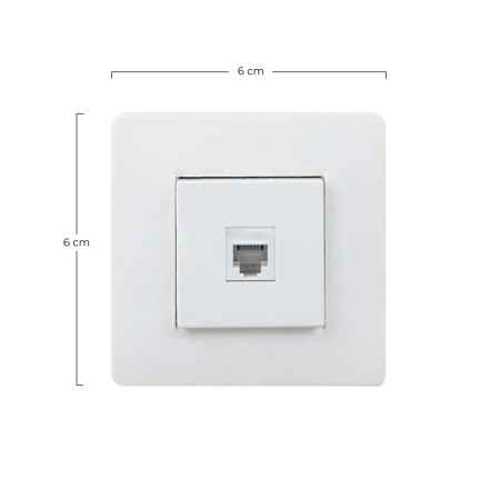 Toma de Teléfono de Superficie 4 vías 7hSevenOn Elec TV y Telefonía 2