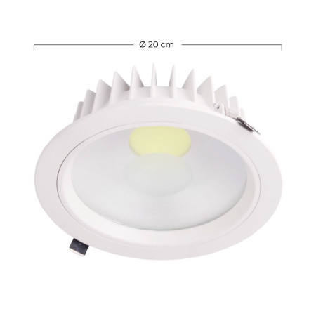 Downlight LED Redondo de Embutir 18W 1539lm Ø20cm 4000K Branco Eilen Downlight de Embutir 2