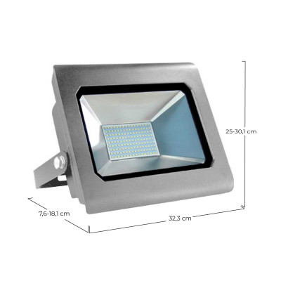 Proyector LED 100W Ultraslim de Exterior IP65 Orientable Aluminio 4000K 7hSevenOn Proyectores LED 2