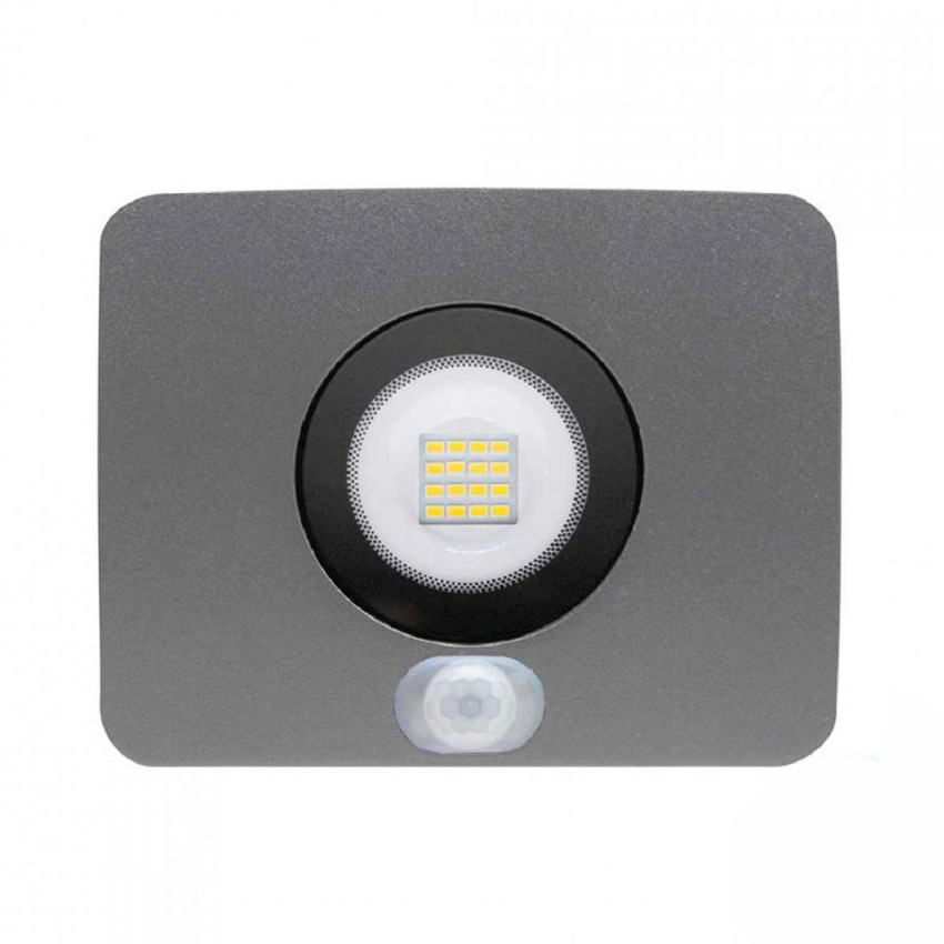 IP65 Projetor LED Ultraslim 10W para exterior com sensor crepuscular e orientável para movimentos Alumínio 4000K 7hSevenOn Proje