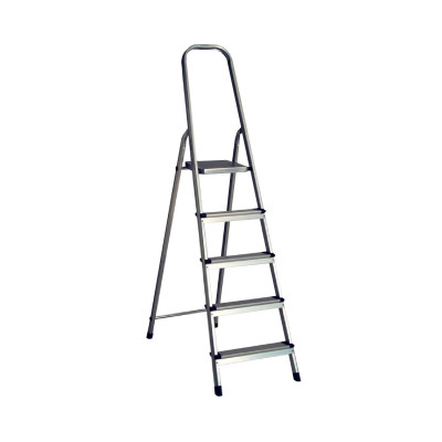 Escalera Metálica con 5 Peldaños Gris 177x47x98cm 7house Escaleras 1
