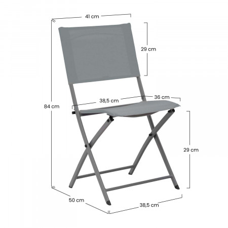 Pack 2 Sillas Plegables Amaia 38,5x50x84cm 7house Mesas y Sillas Plegables 11