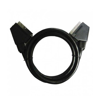 Cable Euroconector 2 Machos/21 pin 1m Negro 7hSevenOn Elec TV y Telefonía 1