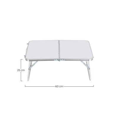 Mesa de jardim baixa rebatível para campismo Branco 60x40x25cm 7house Mesas e cadeiras rebatíveis 2