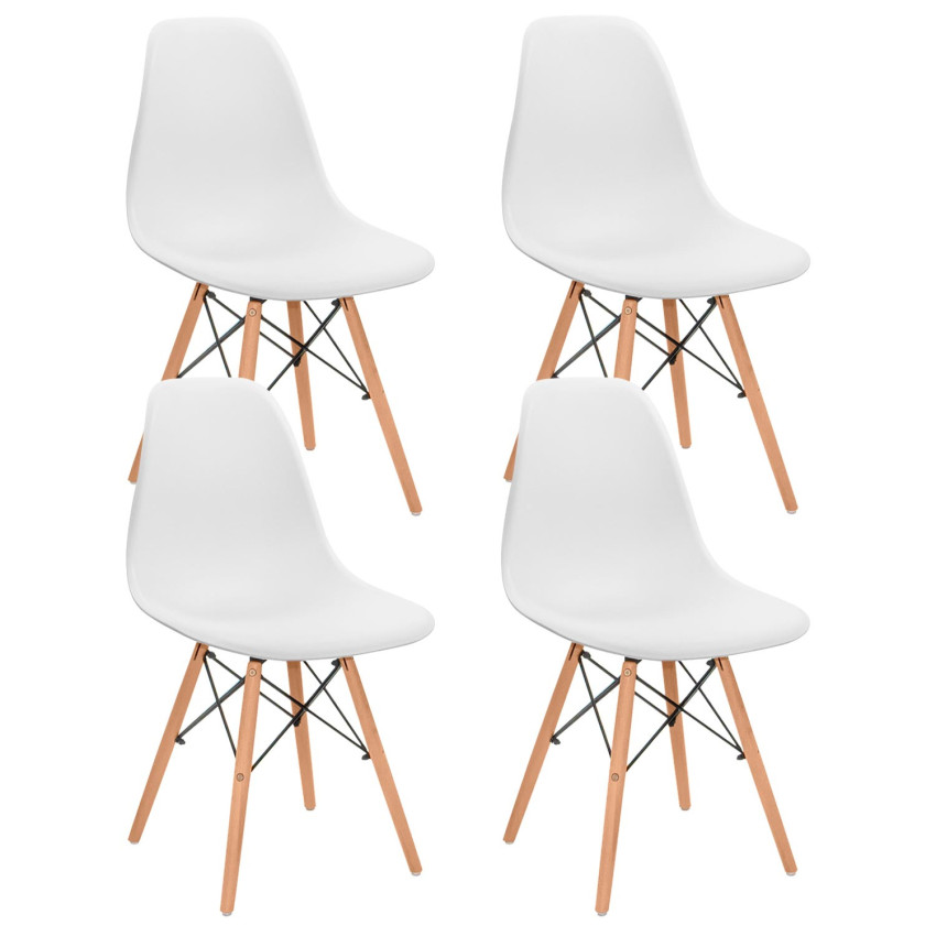 Pack 4 Sillas de Comedor Estilo Nórdico Sixa 81x50,5x46,5cm Thinia Home Sillas Comedor Nórdicas 1