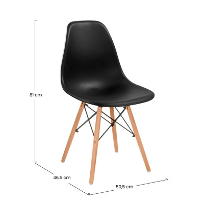 Cadeira de jantar estilo nórdico Sixa 81x50,5x46,5cm Thinia Home Cadeiras de jantar nórdicas 11