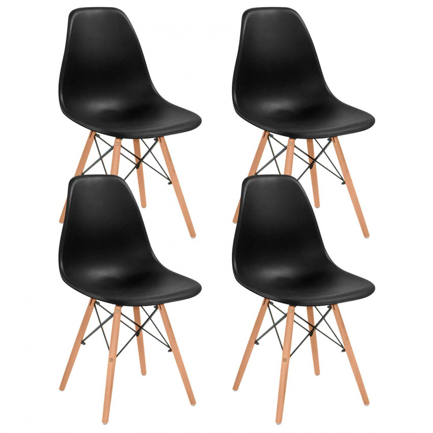 Pack 4 Sillas de Comedor Estilo Nórdico Sixa 81x50,5x46,5cm Thinia Home Sillas Comedor Nórdicas 7