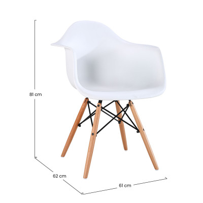 Cadeira de jantar de estilo nórdico Esera 81x61x62cm Thinia Home Cadeiras de jantar nórdicas 6
