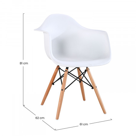 Pack 2 Sillas de Comedor Estilo Nórdico Esera 81x61x62cm Thinia Home Sillas Comedor Nórdicas 6