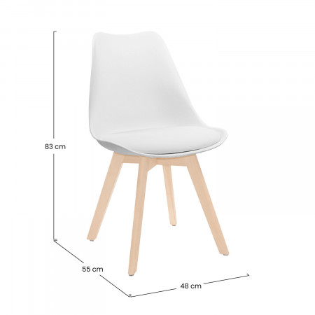 Pack 2 Sillas de Comedor Estilo Nórdico Daria 83x55x48cm Thinia Home Sillas de Comedor 6