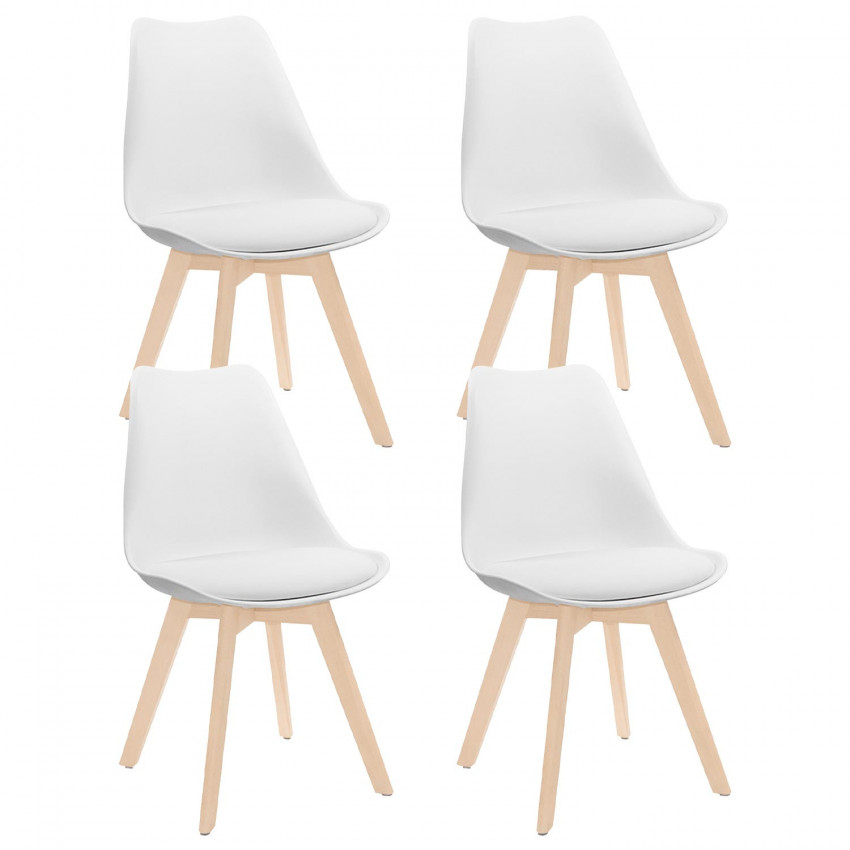 Pack 4 Sillas de Comedor Estilo Nórdico Daria 83x55x48cm Thinia Home Sillas Comedor Nórdicas 1