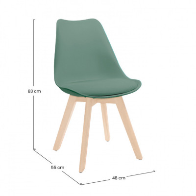 Pack 2 Sillas de Comedor Estilo Nórdico Daria 83x55x48cm Thinia Home Pack Sillas Comedor 20