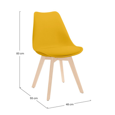 Conjunto de 4 cadeiras de jantar Daria Nordic Style 83x55x48cm Thinia Home Nordic Dining Chairs 35