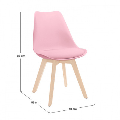 Silla de Comedor Estilo Nórdico Daria 83x55x48cm Thinia Home Sillas Comedor Nórdicas 41