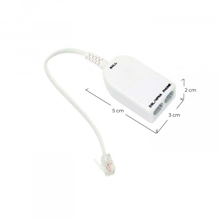 Adaptador Teléfono Cable 2 Entradas 7hSevenOn Elec TV y Telefonía 2