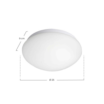 Plafonnier LED apparent rond 10 W, 700 lm, IP44, 4 000 K, détecteur de présence à 360° Eilen Downlight apparent 2