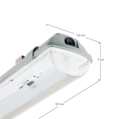 Persiana LED vazia com espaço para 1 tubo LED Eilen Displays LED e fitas LED 2