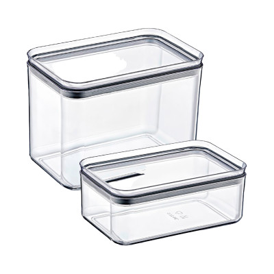 Set 6 Recipientes Herméticos para Alimentos Pequeños y Medianos, de formas Cuadradas, Rectangulares y Redondas 7house Accesorios