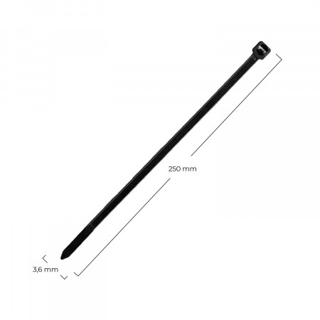 Pack 100 Bridas de Nylon 250x3.6mm 7hSevenOn Herramientas 4